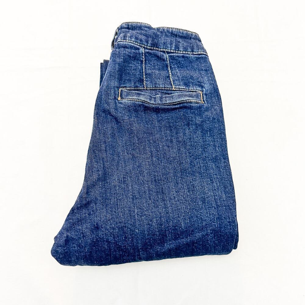 OAT NY Flare Dark Wash Denim Jeans Seamed Back Pocket Size 4 / 27